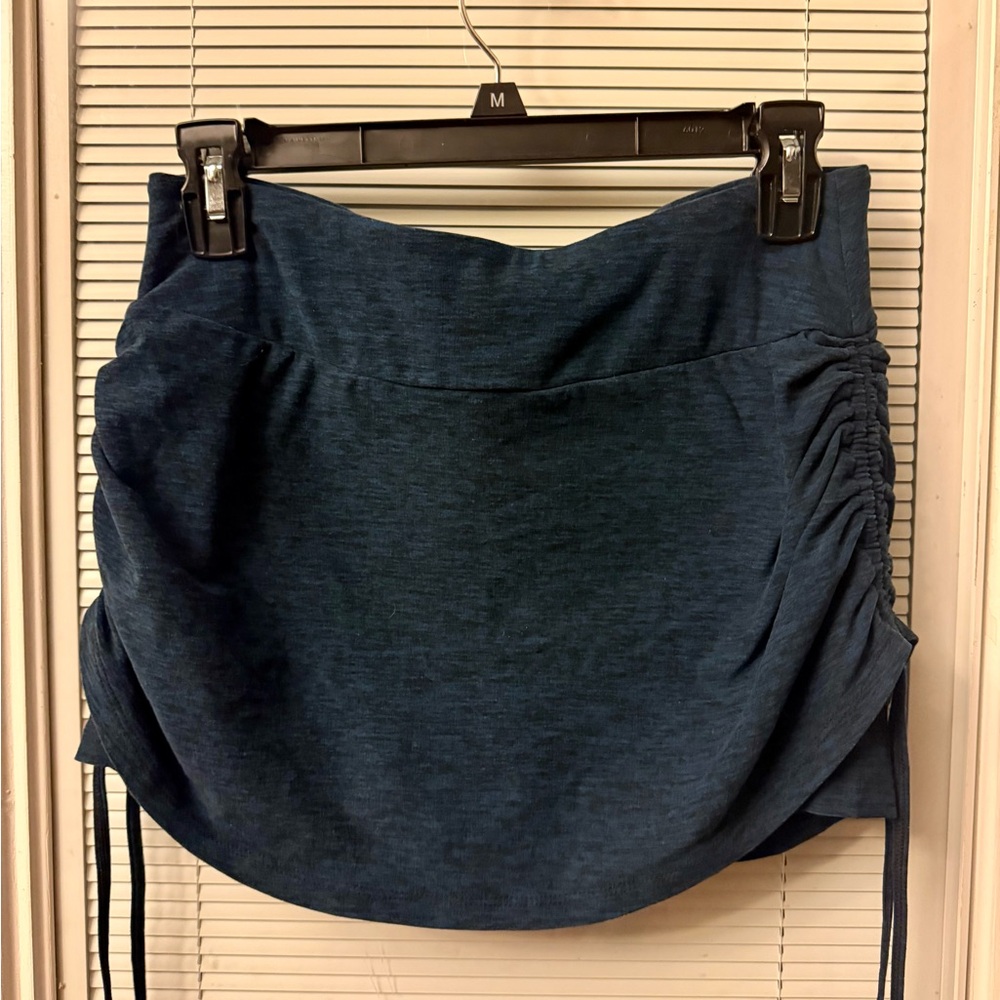 Elegant midnight Blue Ruched Skort